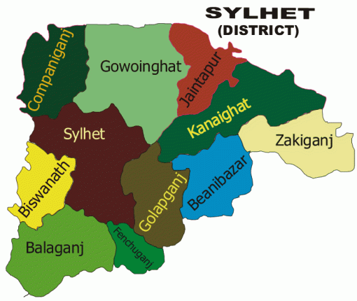 Map of Bangladesh. 5 07 2009